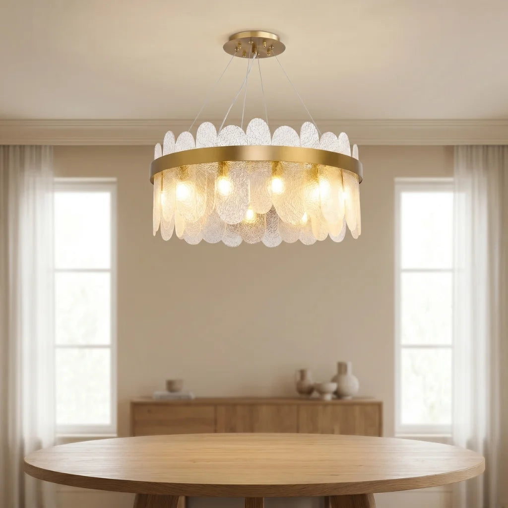 Luxury ceiling chandelier for upscale American home interiors