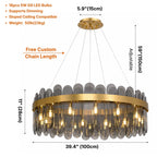 YOOGEE statement chandelier for dining room and foyer lighting