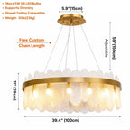 YOOGEE luxury crystal chandelier for modern dining room lighting