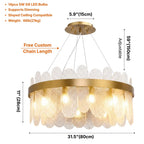 Modern chandelier light fixture for elegant living room decor