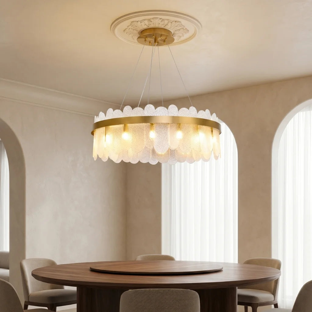 YOOGEE statement chandelier for dining room and foyer lighting