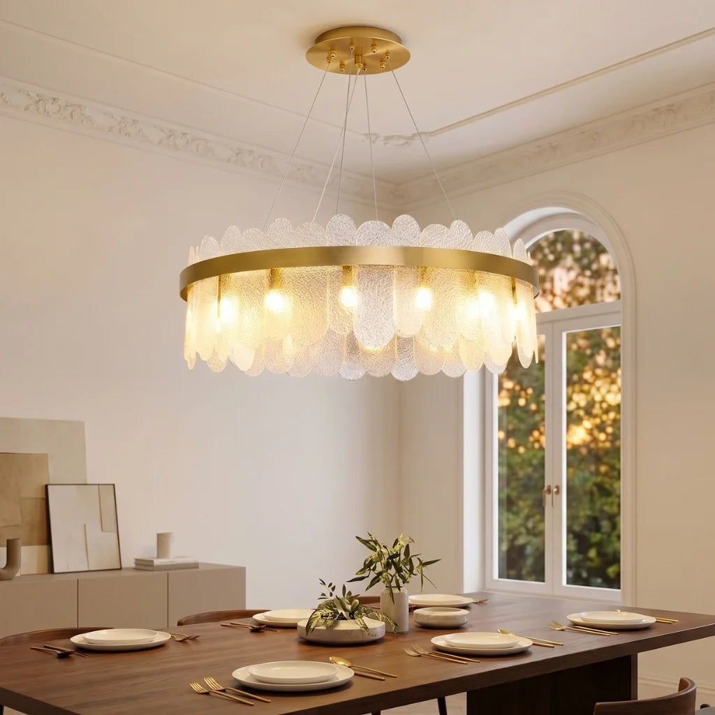 YOOGEE luxury crystal chandelier for modern dining room lighting