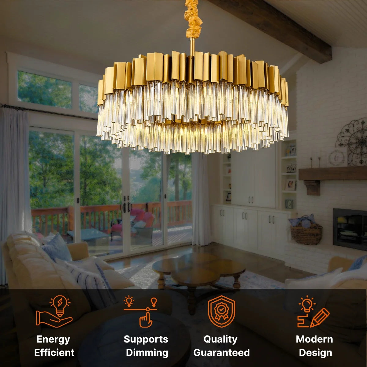 Sunny Gold Chandelier