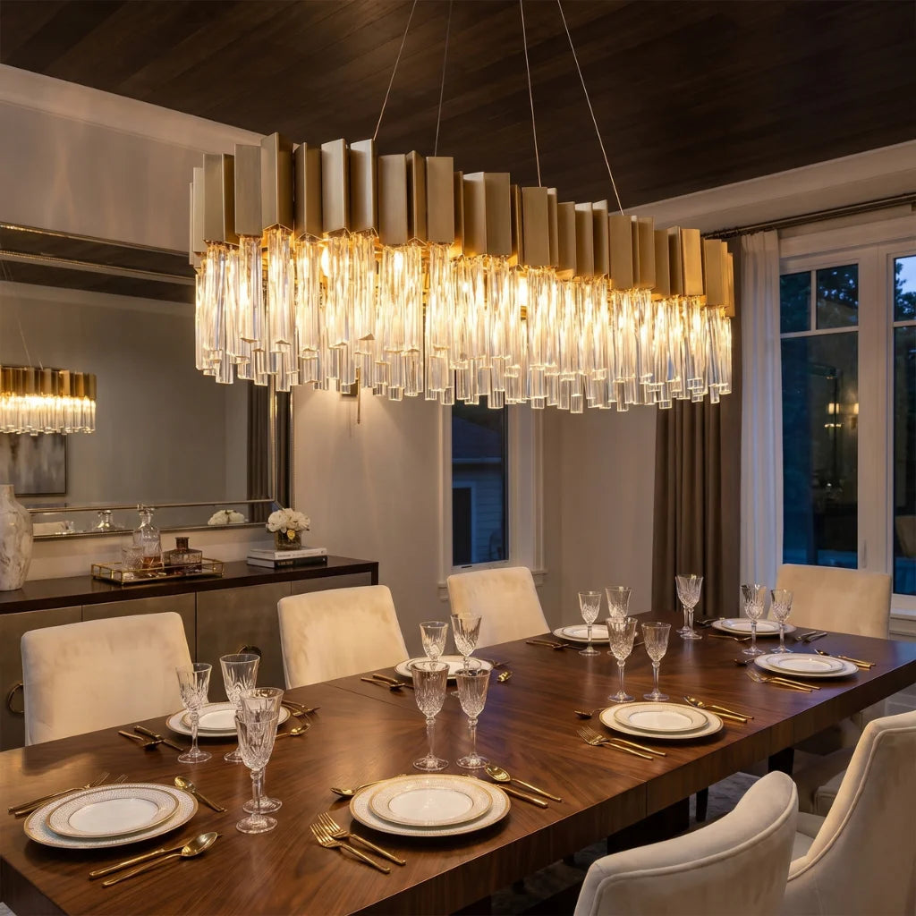 Luxury pendant lighting fixture for dining room and kitchen island