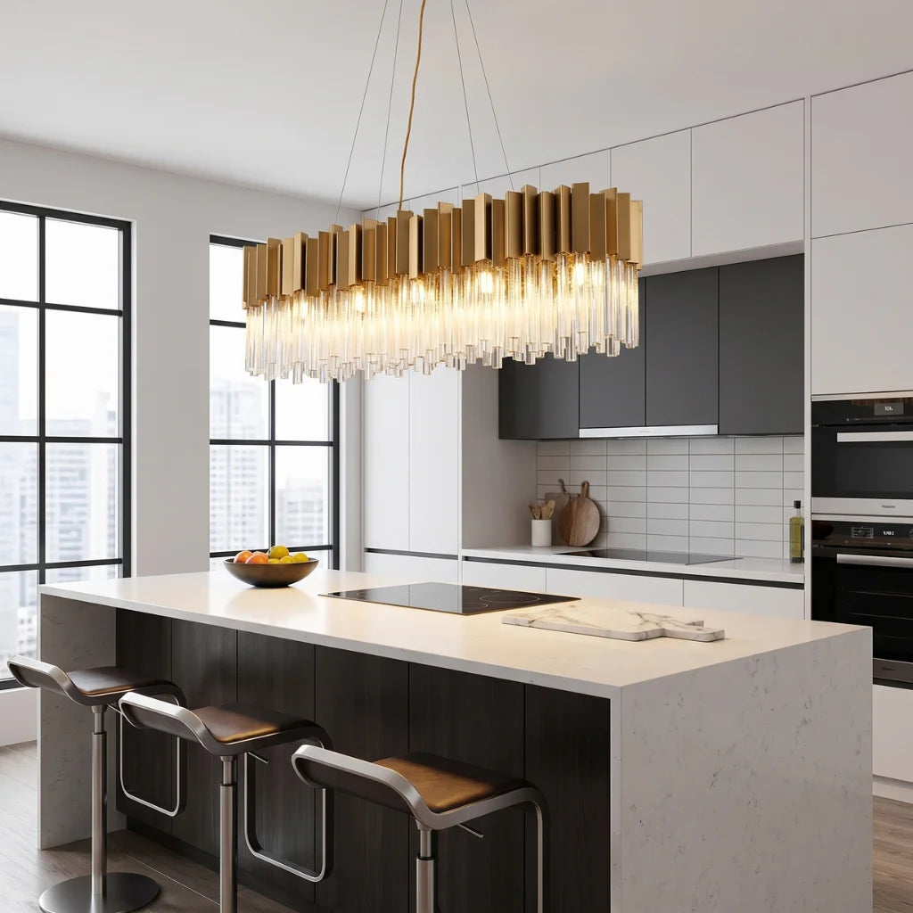 YOOGEE linear pendant light for kitchen and dining room lighting