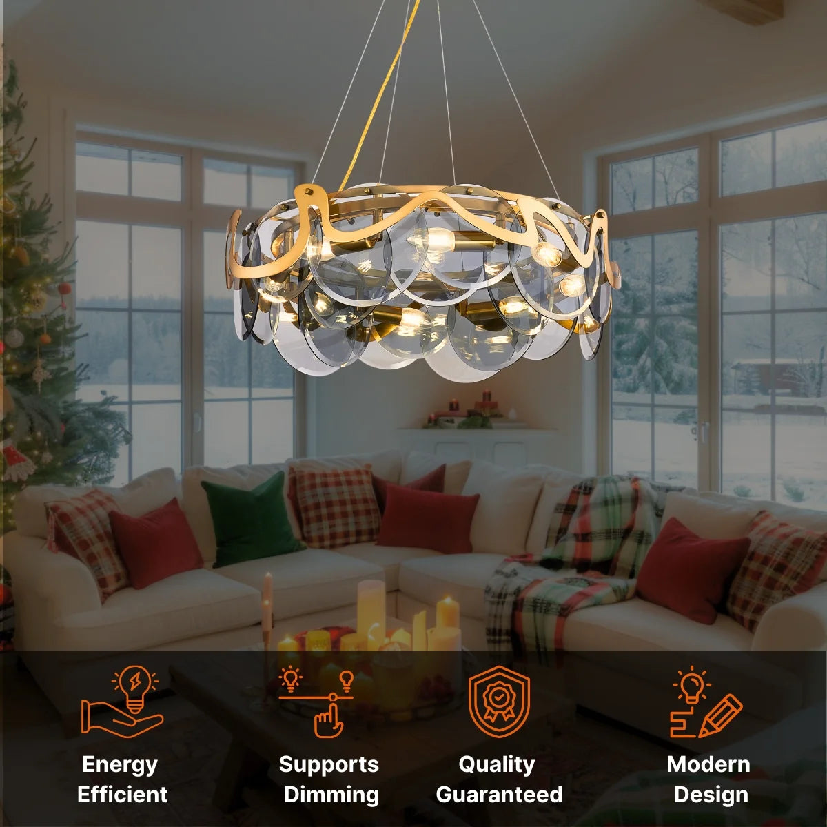 Pretty Glass Chandelier