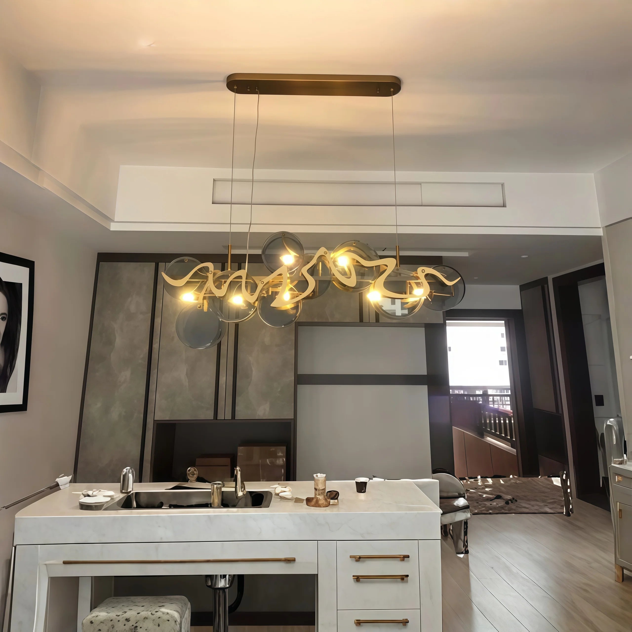 creative design dining room glass chandelier