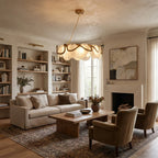 round smoky gray glass chandelier