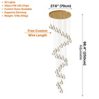 Contemporary chandelier lighting fixture for luxury home decor