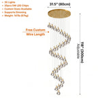YOOGEE luxury crystal chandelier for modern dining room lighting