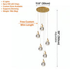 YOOGEE luxury crystal chandelier for modern dining room lighting