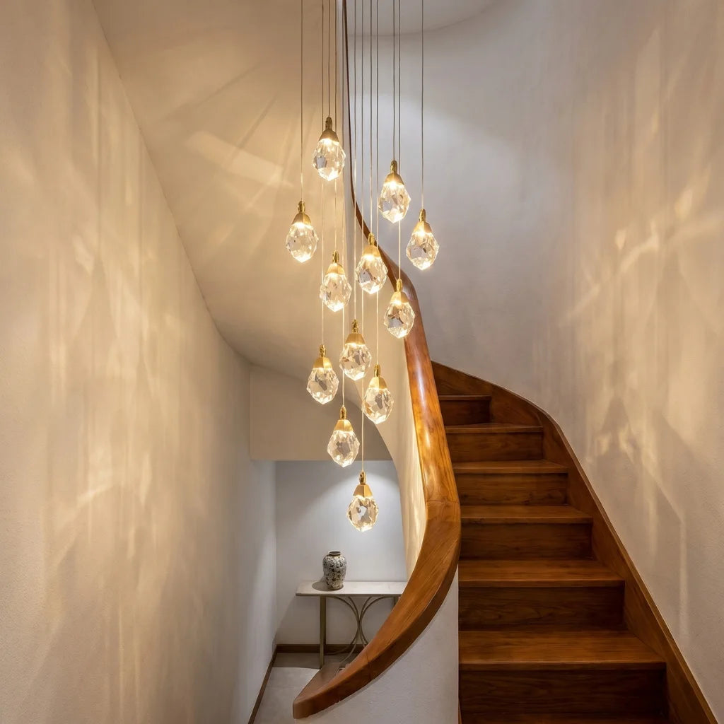 YOOGEE luxury crystal chandelier for modern dining room lighting