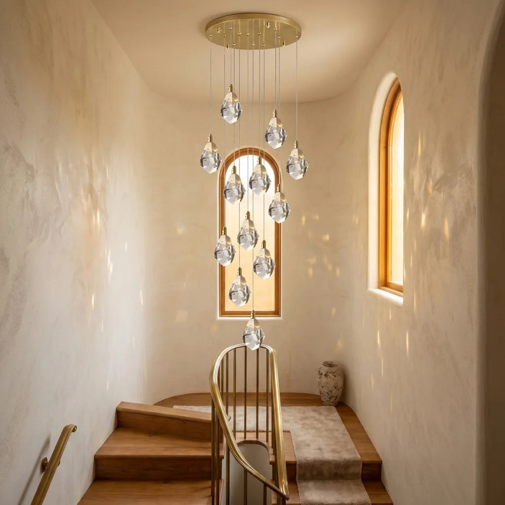 Luxury ceiling chandelier for upscale American home interiors