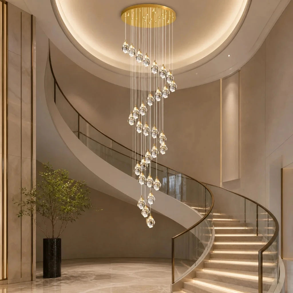 Luxury ceiling chandelier for upscale American home interiors