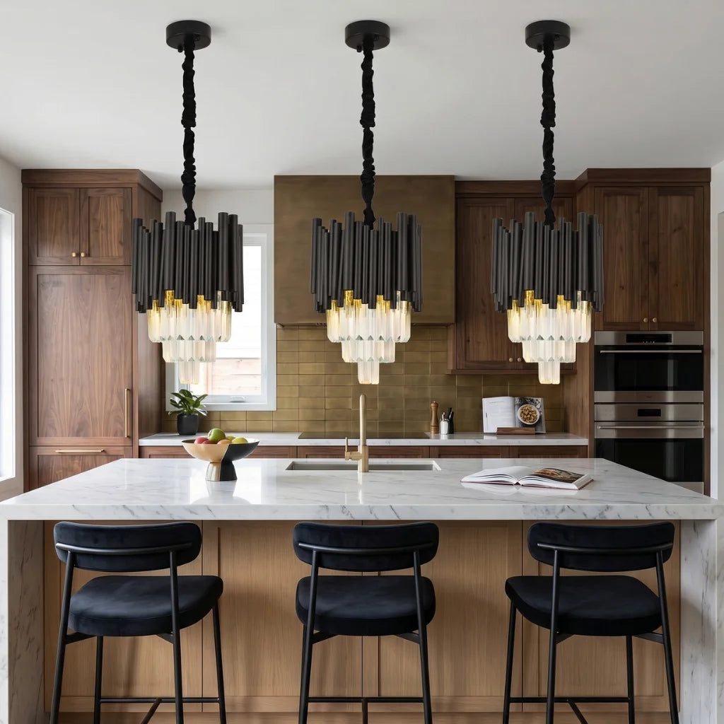 YOOGEE linear pendant light for kitchen and dining room lighting