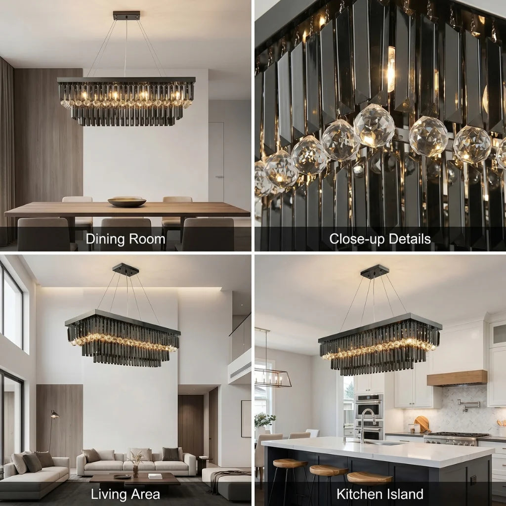 Luxury pendant lighting fixture for dining room and kitchen island