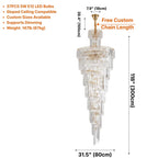 Modern chandelier light fixture for elegant living room decor