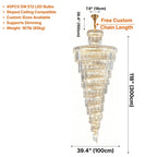 Luxury ceiling chandelier for upscale American home interiors