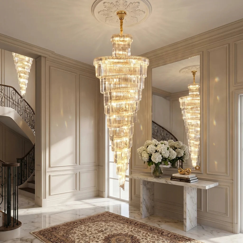 Modern chandelier light fixture for elegant living room decor