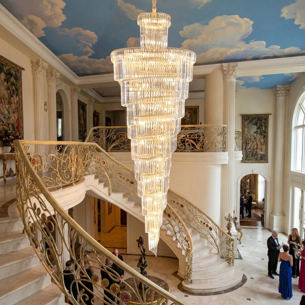 Luxury ceiling chandelier for upscale American home interiors