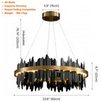 YOOGEE luxury crystal chandelier for modern dining room lighting