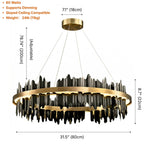 Modern chandelier light fixture for elegant living room decor