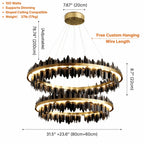 Luxury ceiling chandelier for upscale American home interiors
