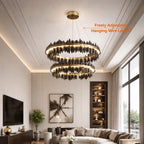 Modern chandelier light fixture for elegant living room decor