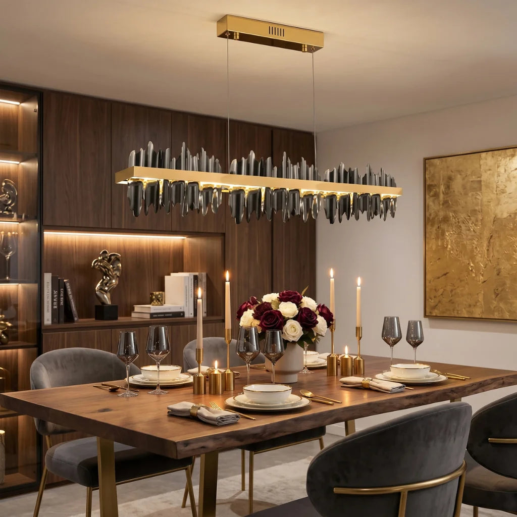 YOOGEE statement chandelier for dining room and foyer lighting