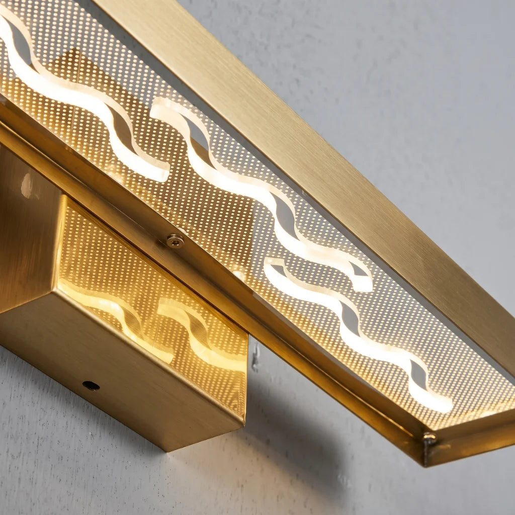Celestial Black/Gold LED Wall Sconce for Bedroom & Living Room