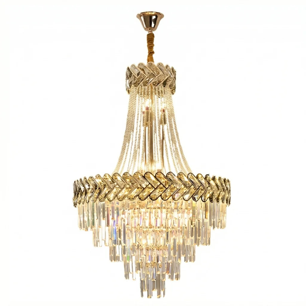 YOOGEE luxury crystal chandelier for modern dining room lighting