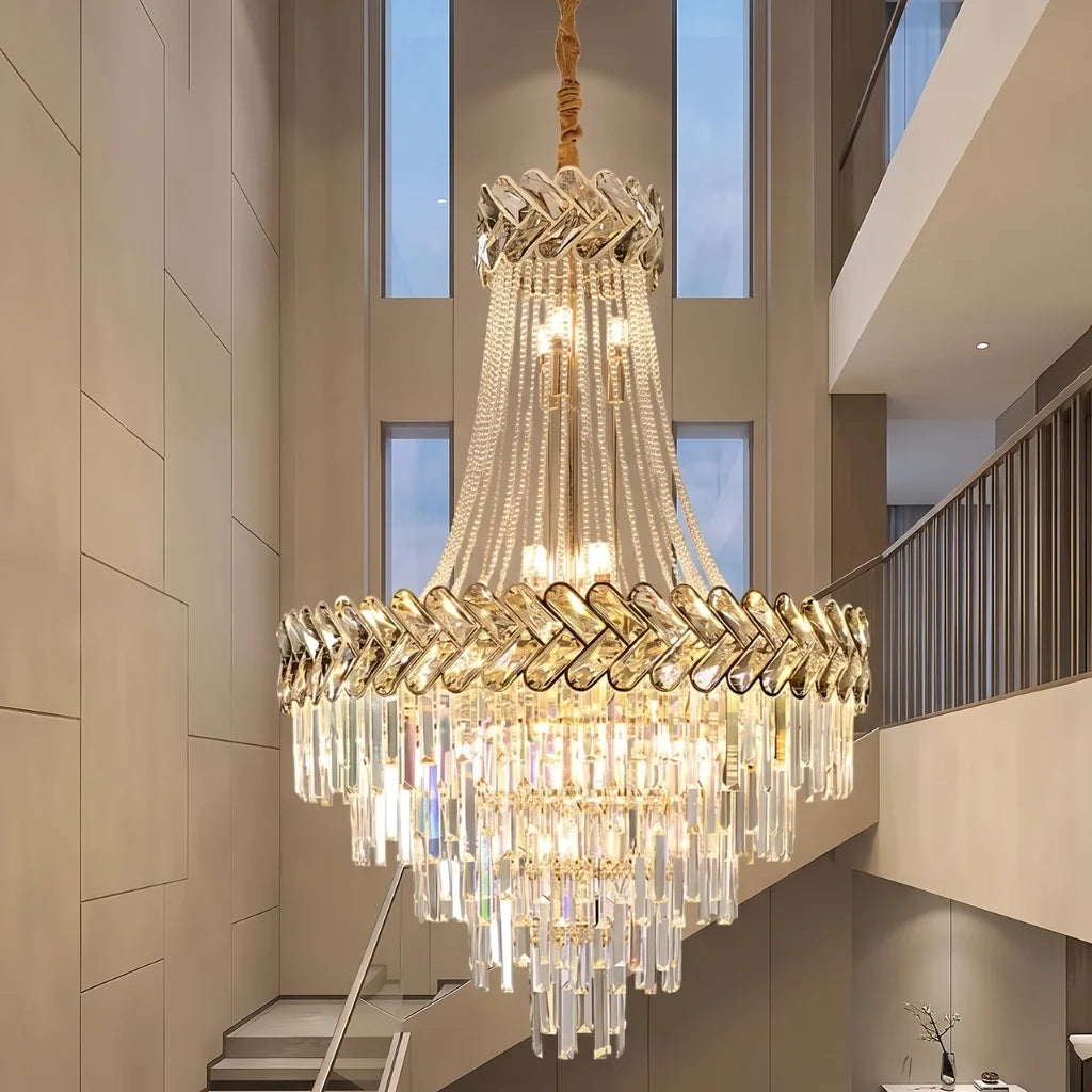 Modern chandelier light fixture for elegant living room decor