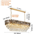 Modern brass pendant light for upscale American home interiors