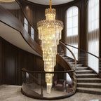 YOOGEE luxury staircase chandelier for high ceiling entryway lighting