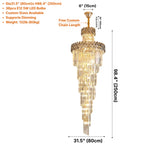Large entryway chandelier for high ceiling home lighting in the US