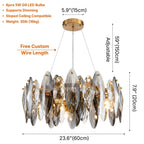 Contemporary chandelier lighting fixture for luxury home decor