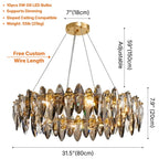 YOOGEE statement chandelier for dining room and foyer lighting