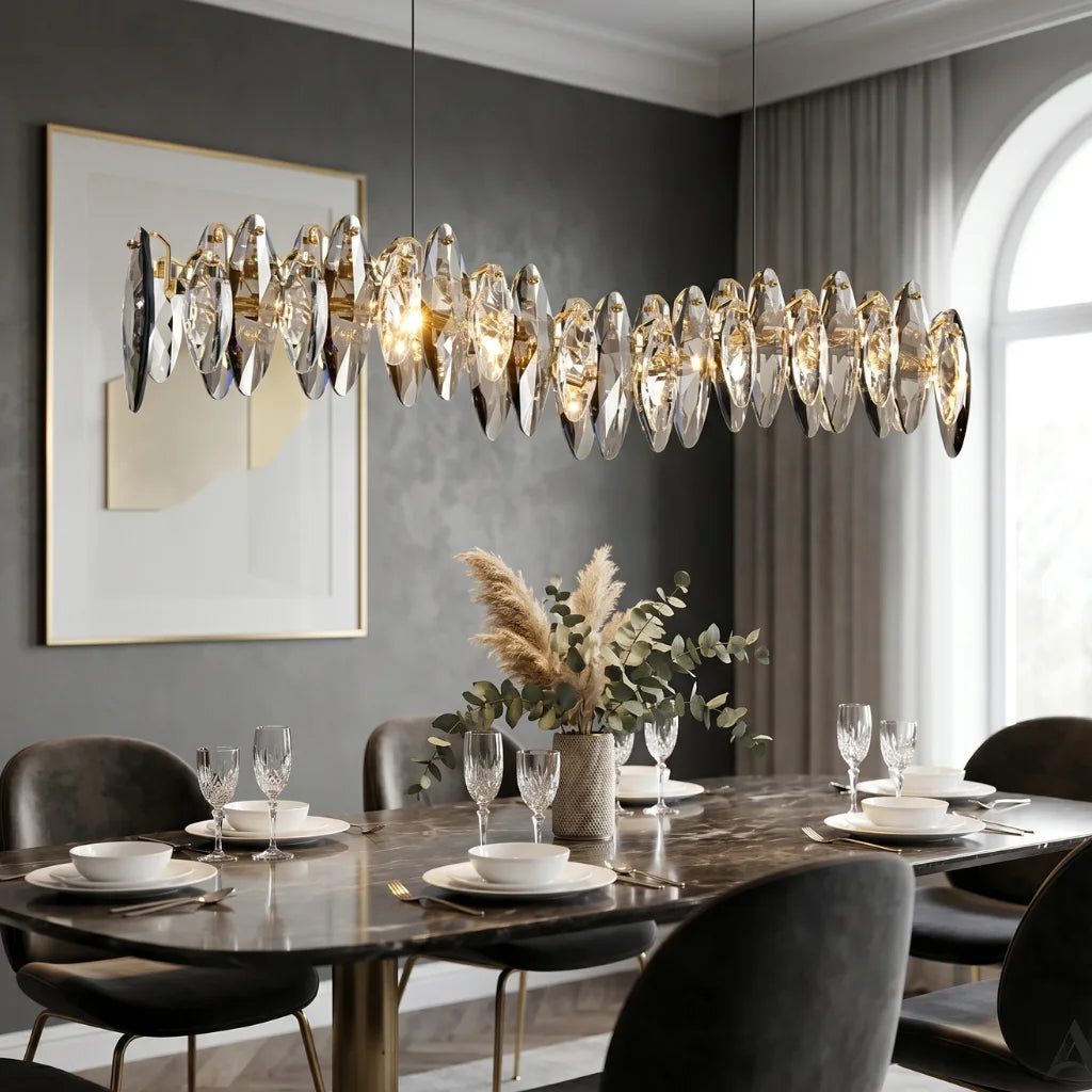 YOOGEE linear pendant light for kitchen and dining room lighting