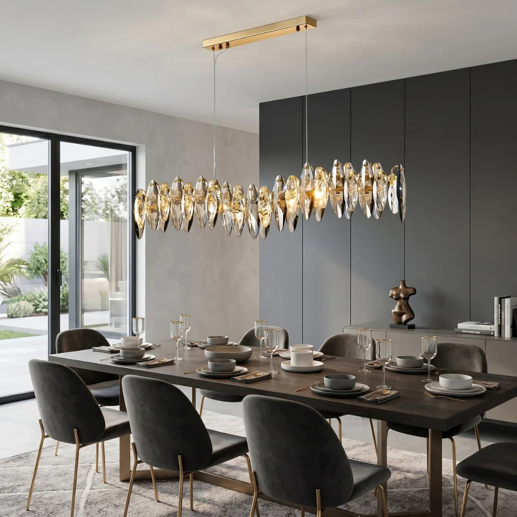 Luxury pendant lighting fixture for dining room and kitchen island