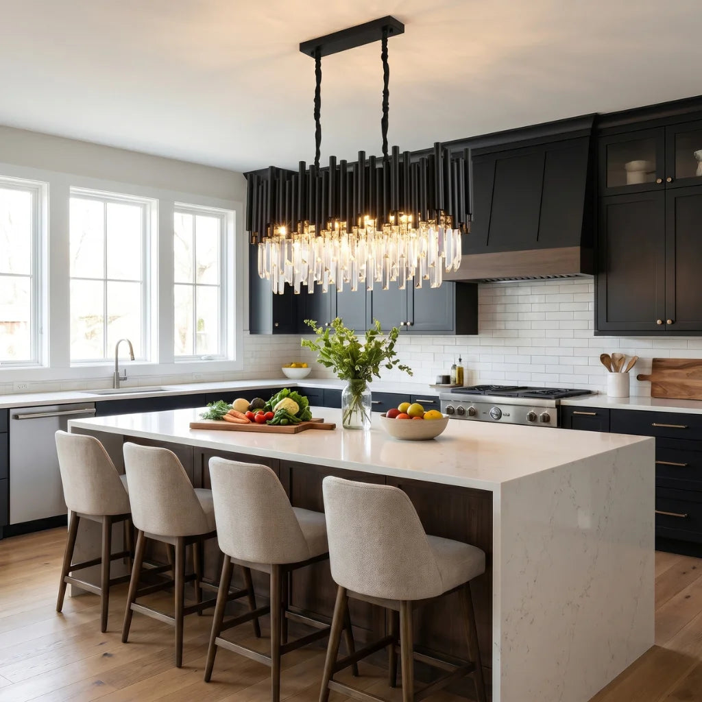 Luxury pendant lighting fixture for dining room and kitchen island