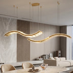 YOOGEE luxury crystal chandelier for modern dining room lighting