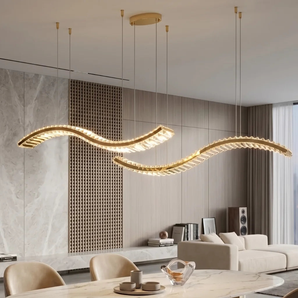 YOOGEE luxury crystal chandelier for modern dining room lighting