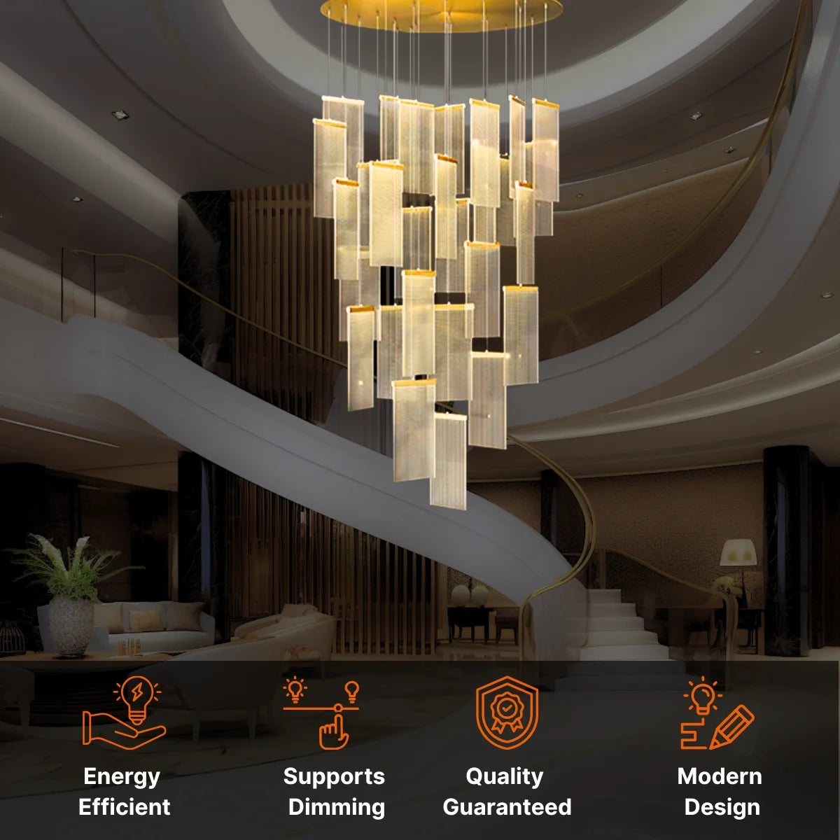 Prism Chandelier for Staircase