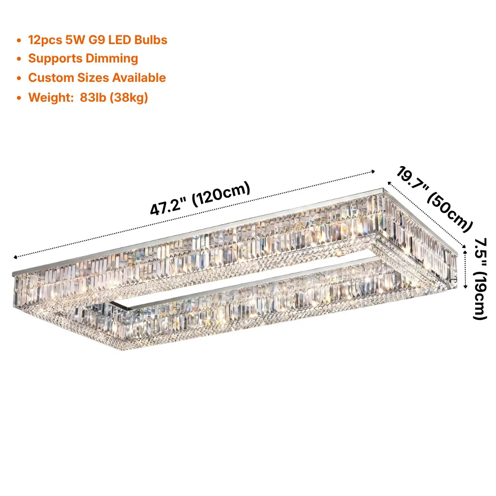 Luxury modern light fixture for dining room and living room decor