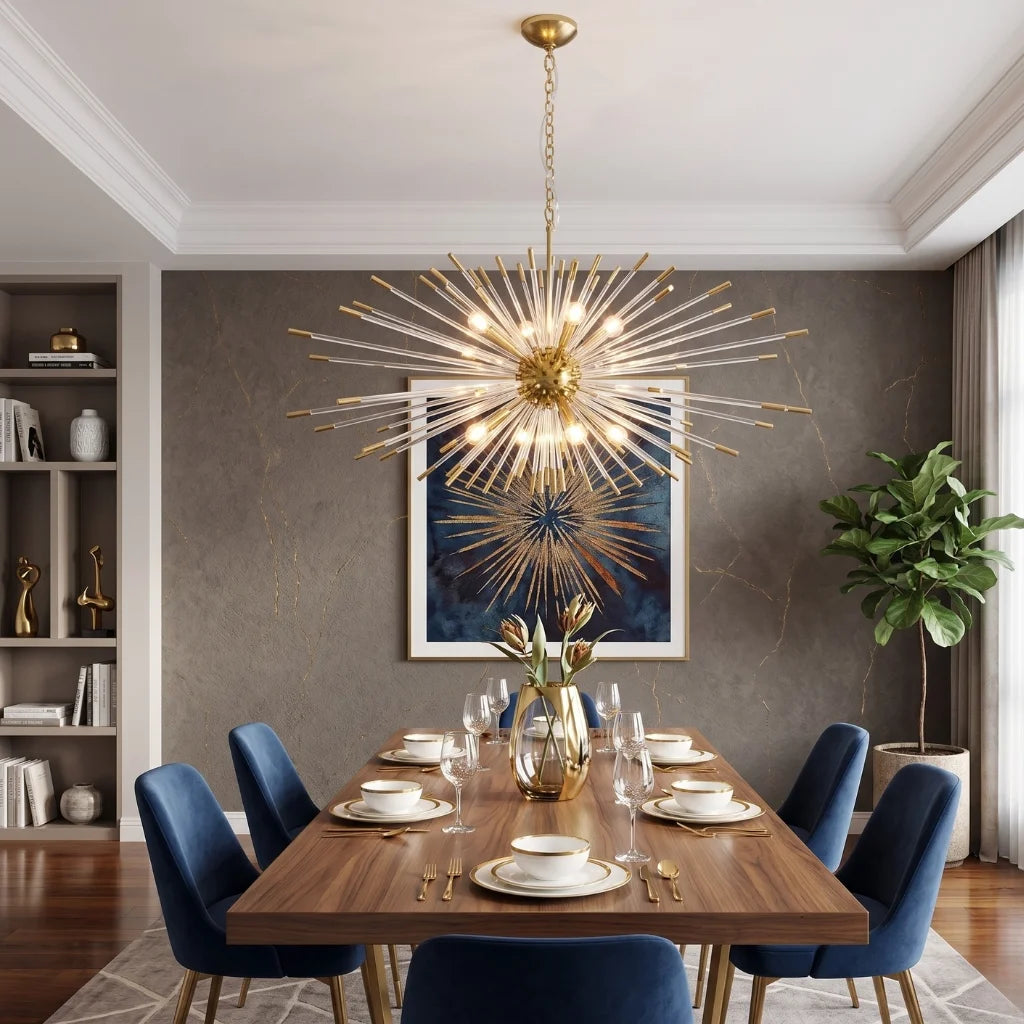 YOOGEE statement chandelier for dining room and foyer lighting