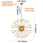 YOOGEE statement chandelier for dining room and foyer lighting