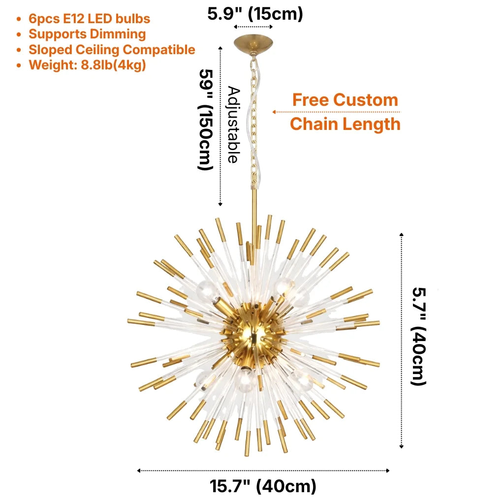 YOOGEE statement chandelier for dining room and foyer lighting