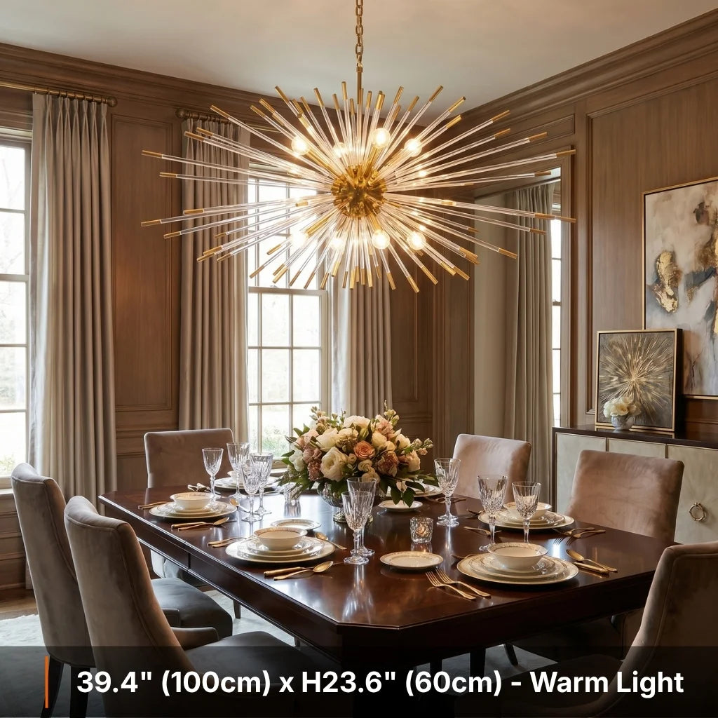 Luxury ceiling chandelier for upscale American home interiors