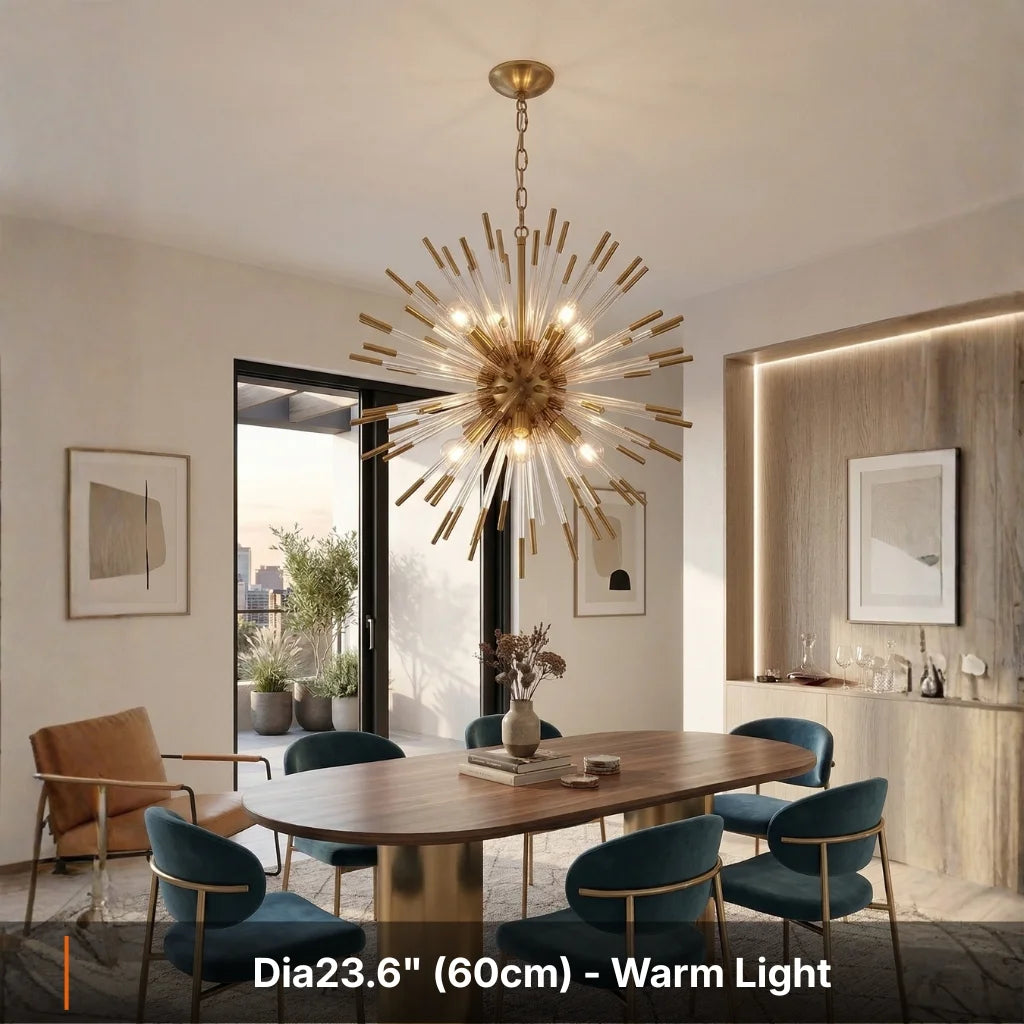 Modern chandelier light fixture for elegant living room decor