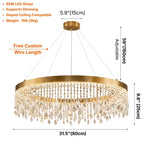 Contemporary chandelier lighting fixture for luxury home decor
